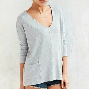 BDG Mia Grey Pocket Pullover Jumper from Urban Outfitters